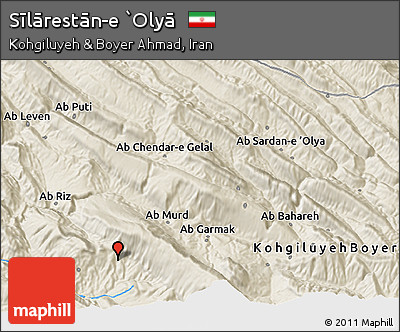 Shaded Relief 3D Map of Sīlārestān-e `Olyā