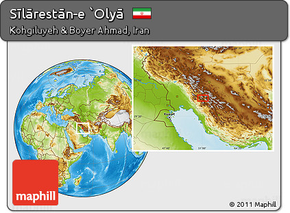 Physical Location Map of Sīlārestān-e `Olyā