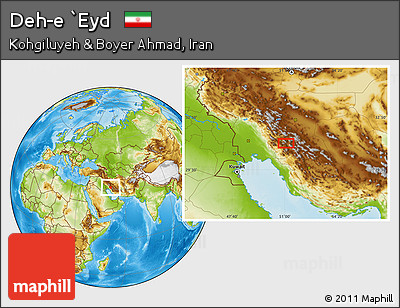 Physical Location Map of Deh-e `Eyd