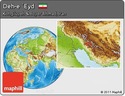 Physical Location Map of Deh-e `Eyd