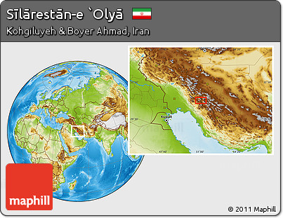 Physical Location Map of Sīlārestān-e `Olyā