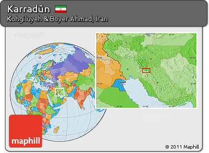 Political Location Map of Karradūn