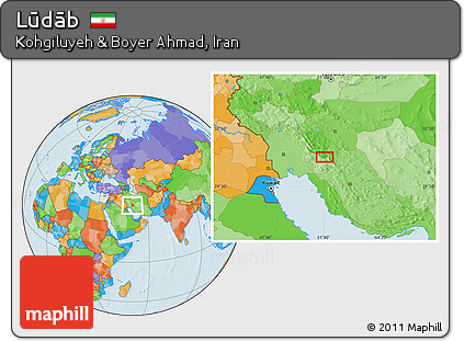 Political Location Map of Lūdāb