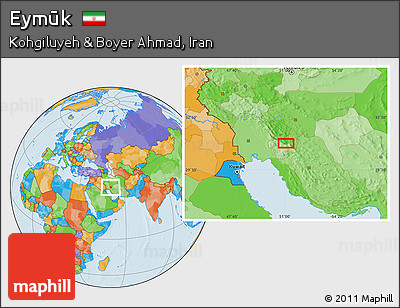 Political Location Map of Eymūk