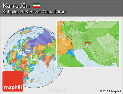 Political Location Map of Karradūn