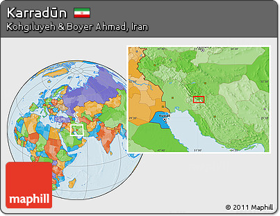 Political Location Map of Karradūn