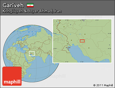 Savanna Style Location Map of Garīveh