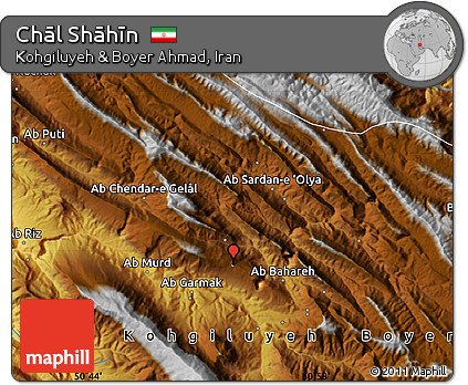 Physical Map of Chāl Shāhīn
