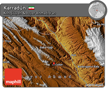 Physical Map of Karradūn