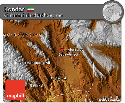 Physical Map of Kondar