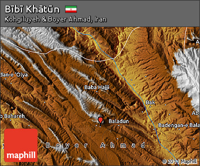 Physical Map of Bībī Khātūn