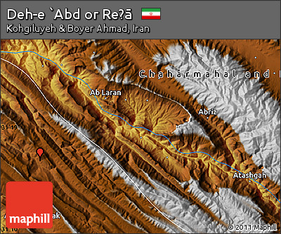 Physical Map of Deh-e `Abd Or Reẕā
