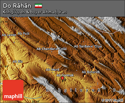 Physical Map of Do Rāhān