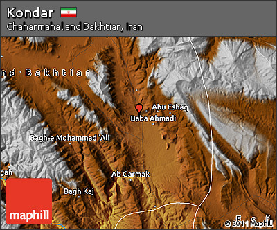 Physical Map of Kondar