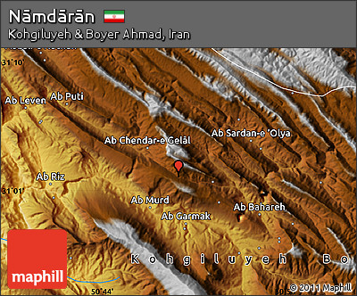 Physical Map of Nāmdārān