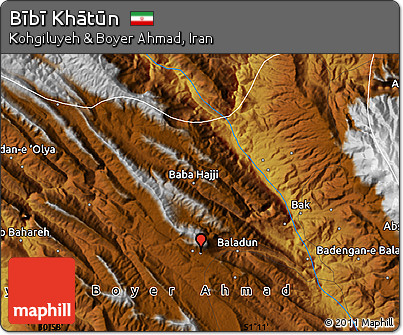 Physical Map of Bībī Khātūn