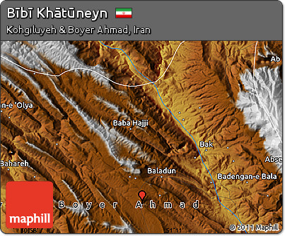 Physical Map of Bībī Khātūneyn