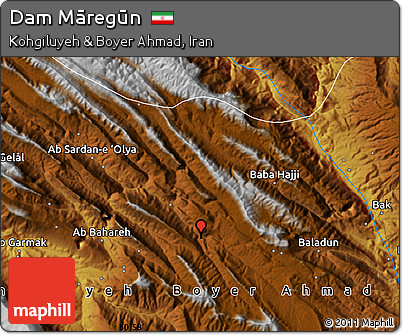Physical Map of Dam Māregūn