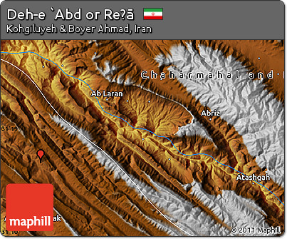 Physical Map of Deh-e `Abd Or Reẕā