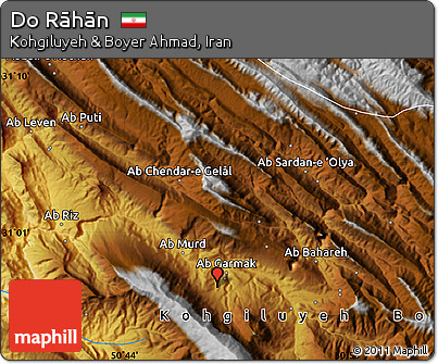 Physical Map of Do Rāhān