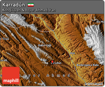 Physical Map of Karradūn