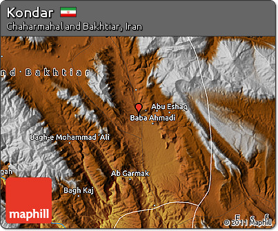 Physical Map of Kondar