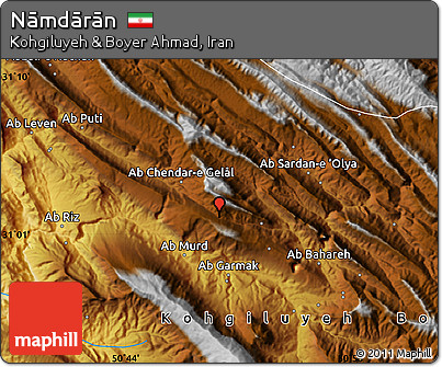 Physical Map of Nāmdārān