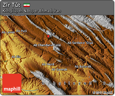 Physical Map of Zīr Tūt