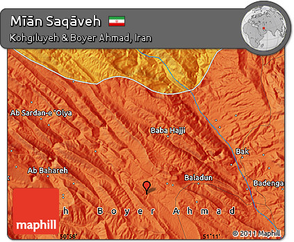 Political Map of Mīān Saqāveh