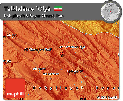 Political Map of Talkhdān-e `Olyā