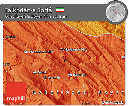 Political Map of Talkhdān-e Soflá
