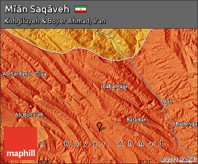 Political Map of Mīān Saqāveh