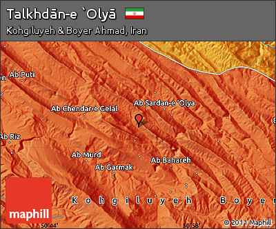 Political Map of Talkhdān-e `Olyā