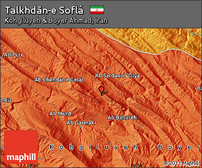 Political Map of Talkhdān-e Soflá