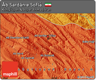 Political Map of Āb Sardān-e Soflá