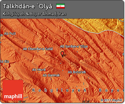 Political Map of Talkhdān-e `Olyā
