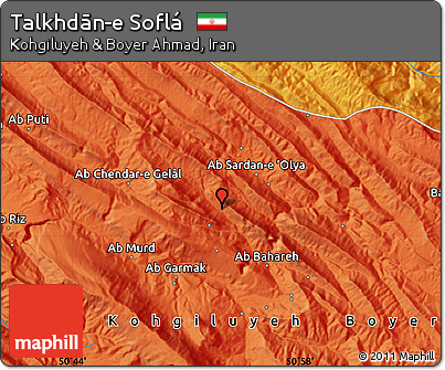 Political Map of Talkhdān-e Soflá