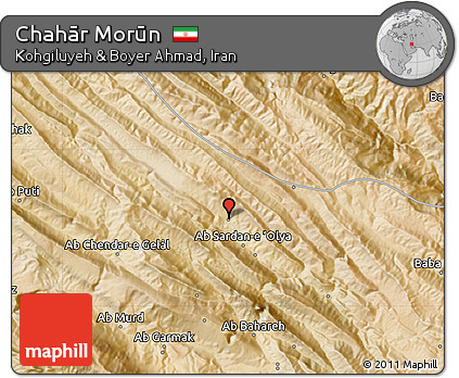 Satellite Map of Chahār Morūn