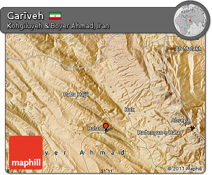 Satellite Map of Garīveh
