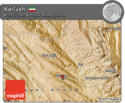 Satellite Map of Karīveh