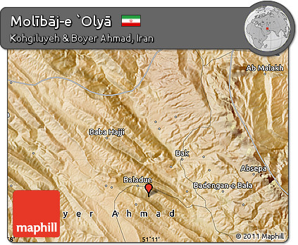 Satellite Map of Molībāj-e `Olyā