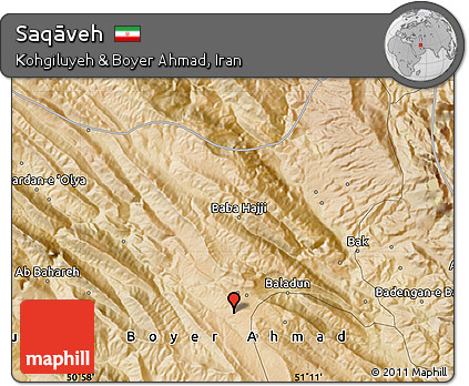 Satellite Map of Saqāveh