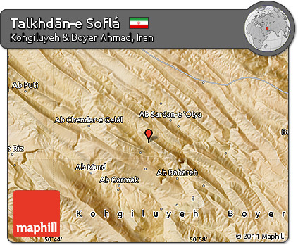 Satellite Map of Talkhdān-e Soflá