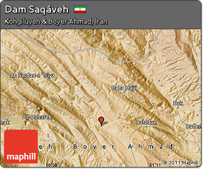 Satellite Map of Dam Saqāveh