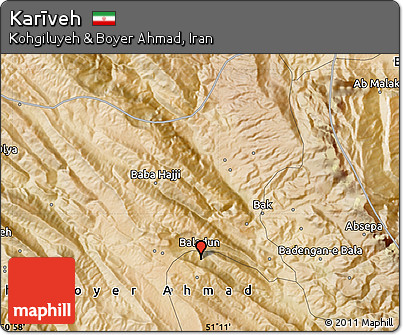 Satellite Map of Karīveh