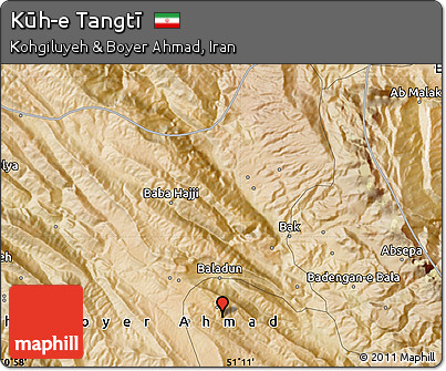 Satellite Map of Kūh-e Tangtī
