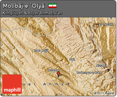 Satellite Map of Molībāj-e `Olyā