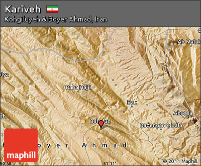 Satellite Map of Karīveh