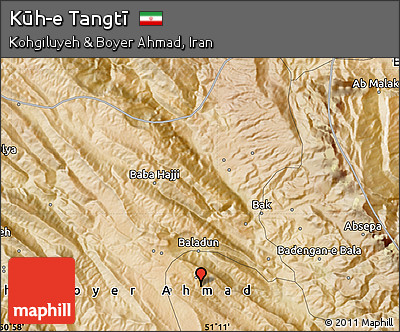 Satellite Map of Kūh-e Tangtī