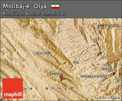 Satellite Map of Molībāj-e `Olyā